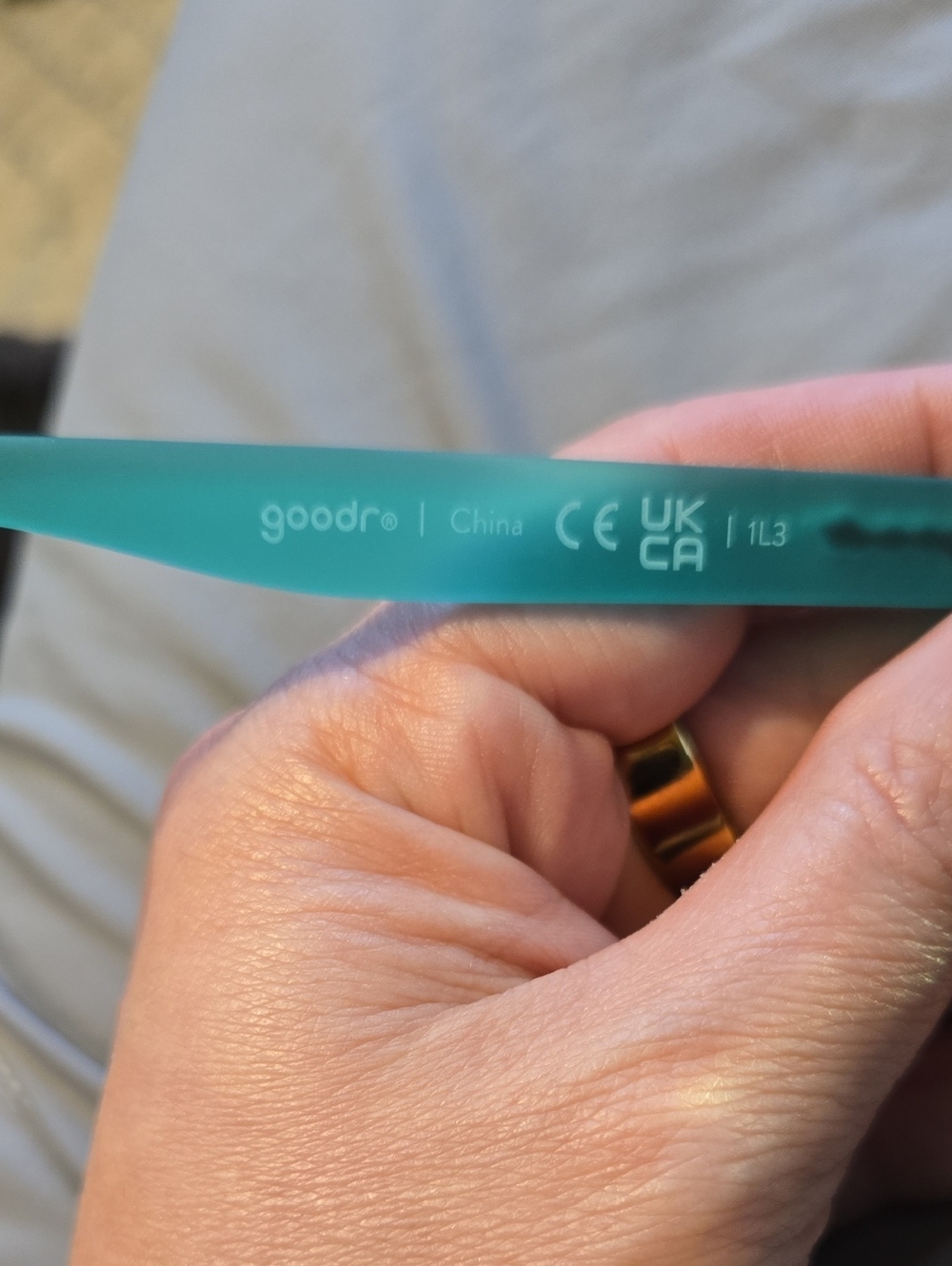 Goodr Matte Frame Sunglasses with Yellow-Green Mirrored Lenses. - Picture 5 of 7